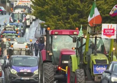 Airijos ūkininkų protestas.